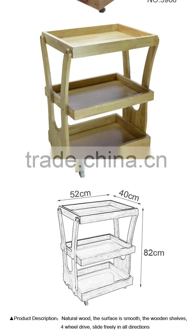 2016 Solid Wood SPA Beauty Trolley