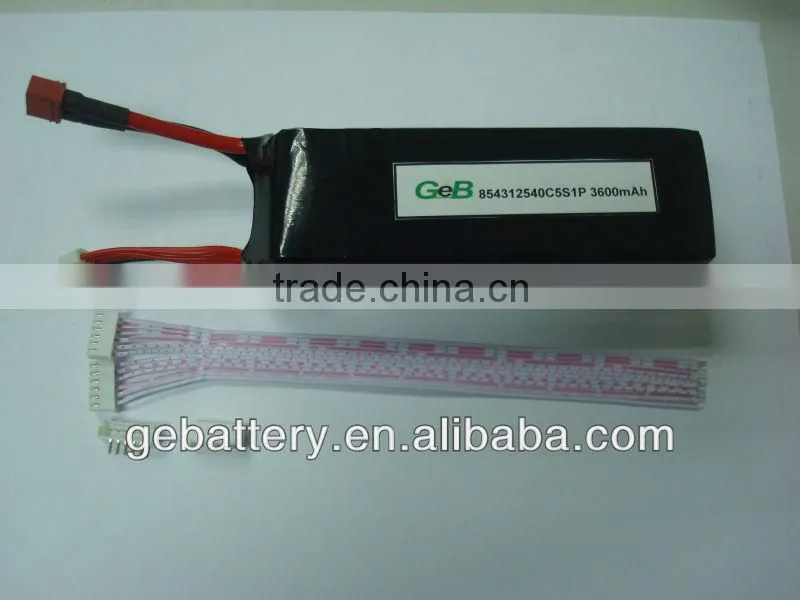 high rate 5S 18.5v 3600mah 40C airsoft battery