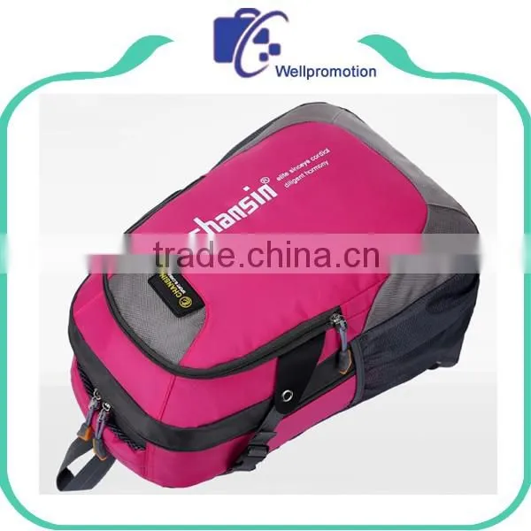 Pink girls polyester oem laptop/computer backpack bag