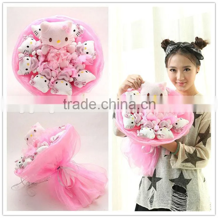 Lovely Plush Kitty Bouquet Valentine Gift