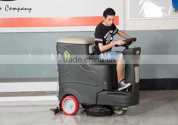 Ride on floor scrubber with be used in public area