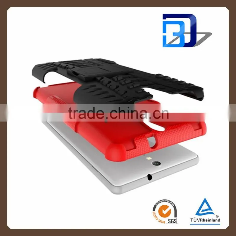 New Products Slim 2 in 1 PC + TPU Hybird armor rugged case cover for Sony Xperia C5 Ultra with stand, for sony xperia c5 ultra