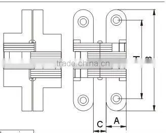 Zinc alloy concealed hinge