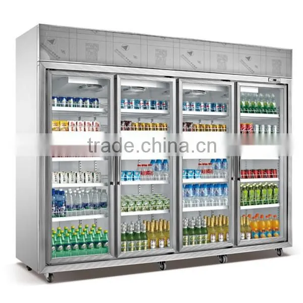 360L Free standing Large compressor energy drink display cooler
