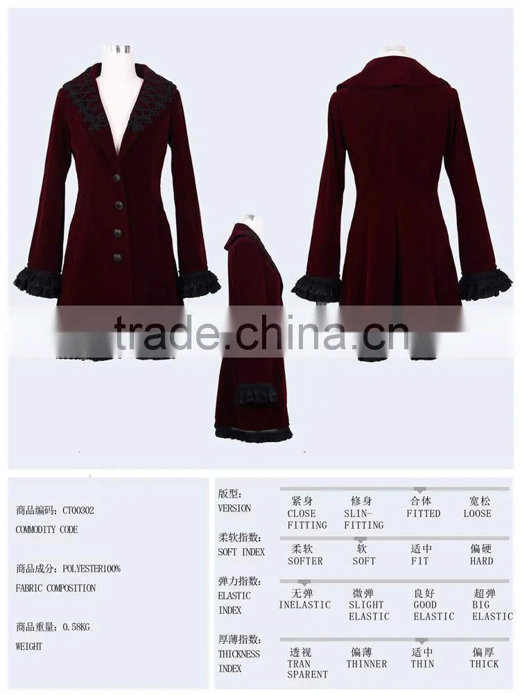 Devil fashion 2015 ladies gothic jacket CT00302