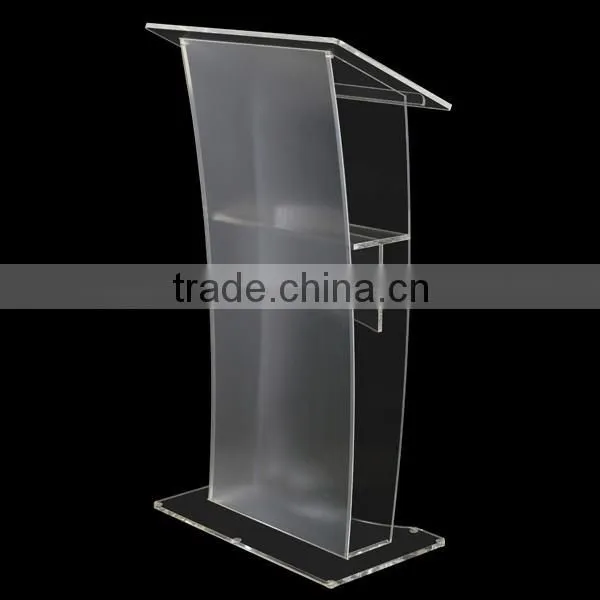 Modern design clear acrylic podium pulpit lectern with cheap price and high quality