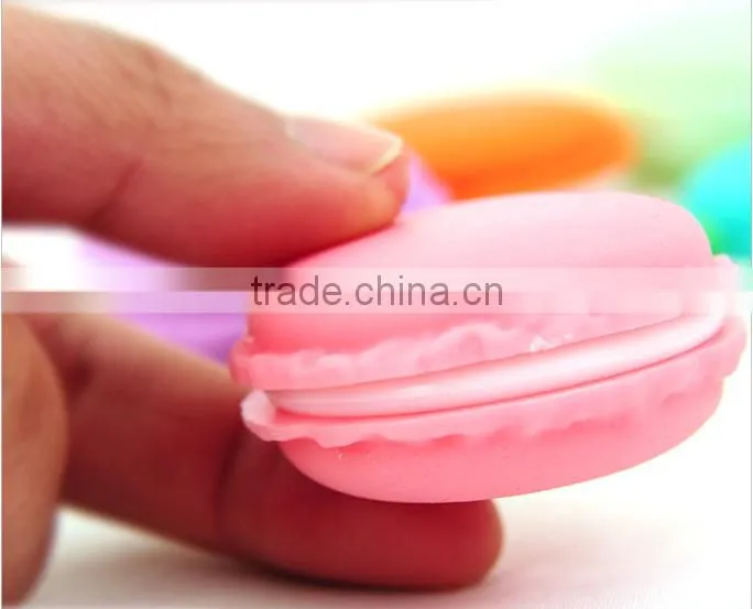 Christmas gift cute Macaron shape silicone Jewelry box,silicone Jewelry container