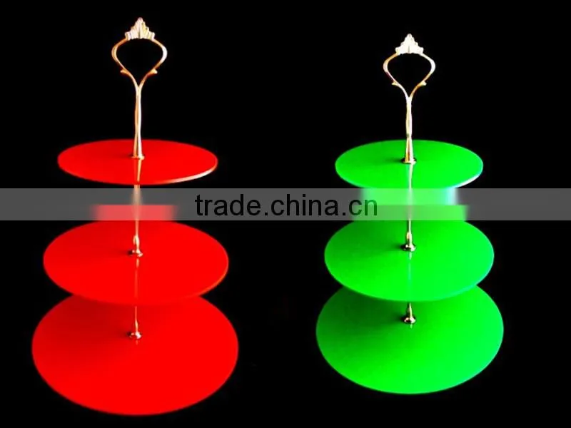 Wholesale plexiglass wedding cake display rack, square blue cupcake stand, acrylic cake stand wedding