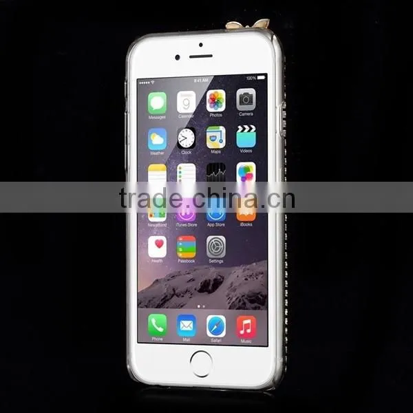 Wholesale custom rhinestone phone case for Apple iphone 6