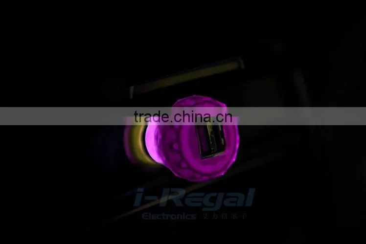 factory CE ROSH certification New design portable dual USB car charger 2.1A with high quality