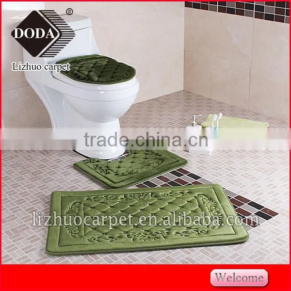 nonslip microfiber bath rug printed memory foam