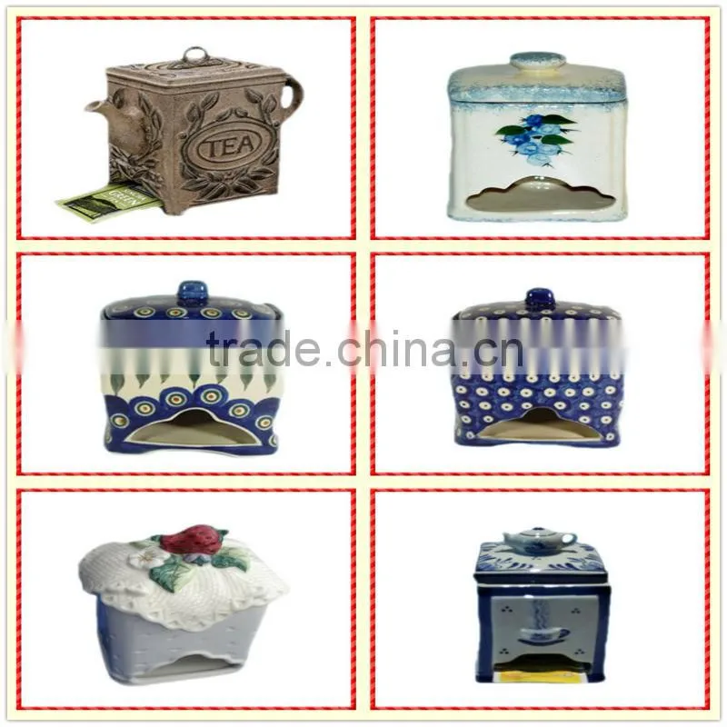 Vintage high grade ceramic tea bag holder for sale