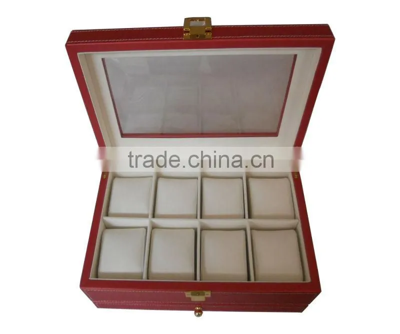 Exquisite & Trendy Pink Watch Wooden Gift Box & Display Wholesale