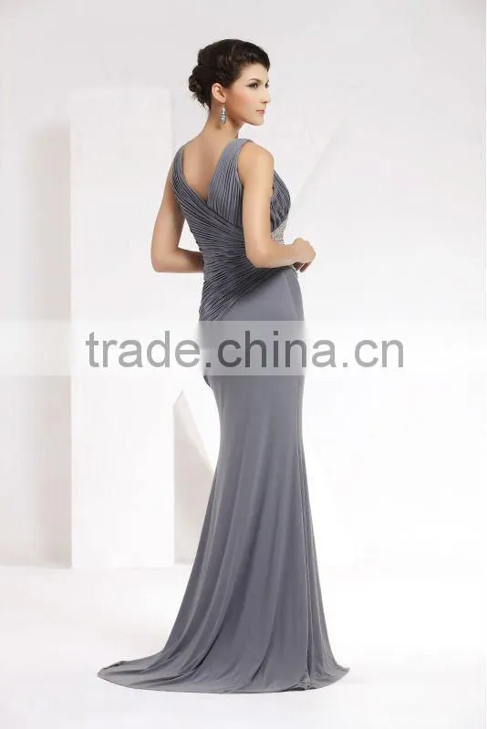 Sleeveless V Neck Cotton Long Maxi Dress Mother The Bride Dress