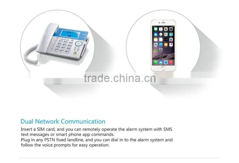 home automation wireless fire alarm system GSMhome security smoke sensor burglar alarm system