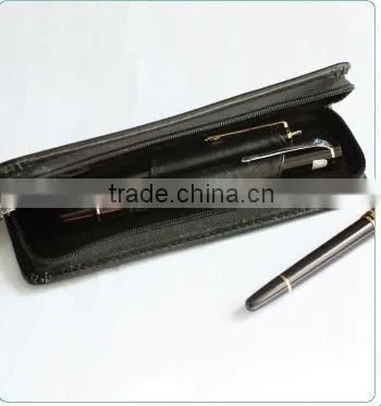 2012 business trip 100 pu leather cute pen bag