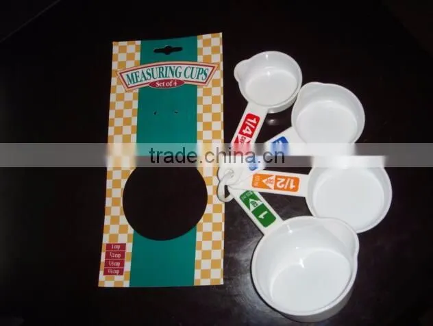 plastic measuring coloful spoons 4 pcs/set creative kitchen tool factory supply