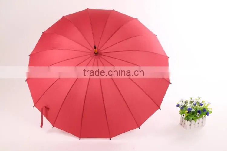 16k wood umbrella manual open umbrella windproof umbrella waterproof umbrella made by chinese umbrella manufacturer parasols