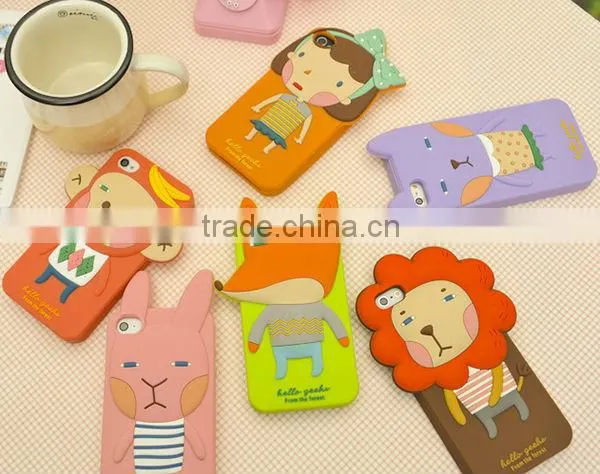 Novelty Romane Silicone Cartoon Protective Cover for iPhone 4S