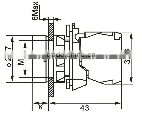 flat momentary press push button reset switch ,silver contact B5-AA