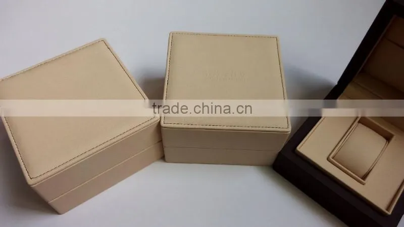 High Quality PU & wooden watch box / watch packaging boxes single watch case