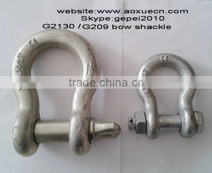Two type U.S. crane lifting bow shackles
