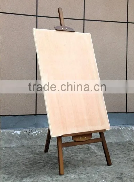 in stock 1.45m brown pine wood painting display easel wholesale