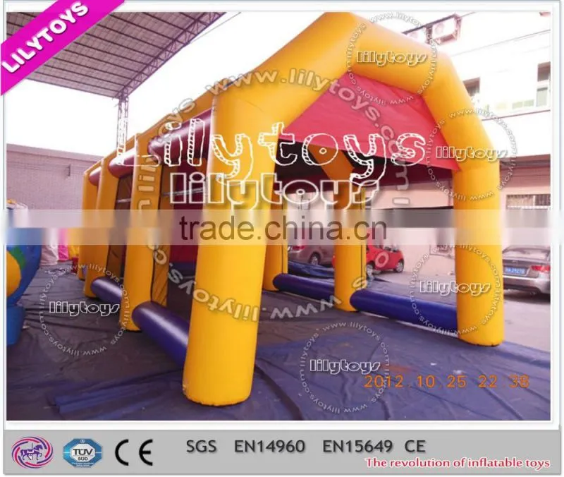 Hot resist waterproof material efficient yellow inflatable wedding tents for sale