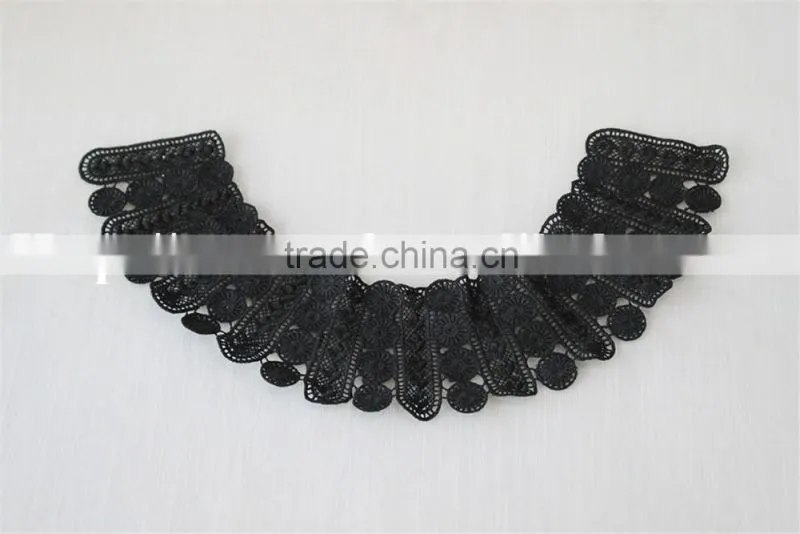 mysterious latest woman collar designs black flower pattern neck collar