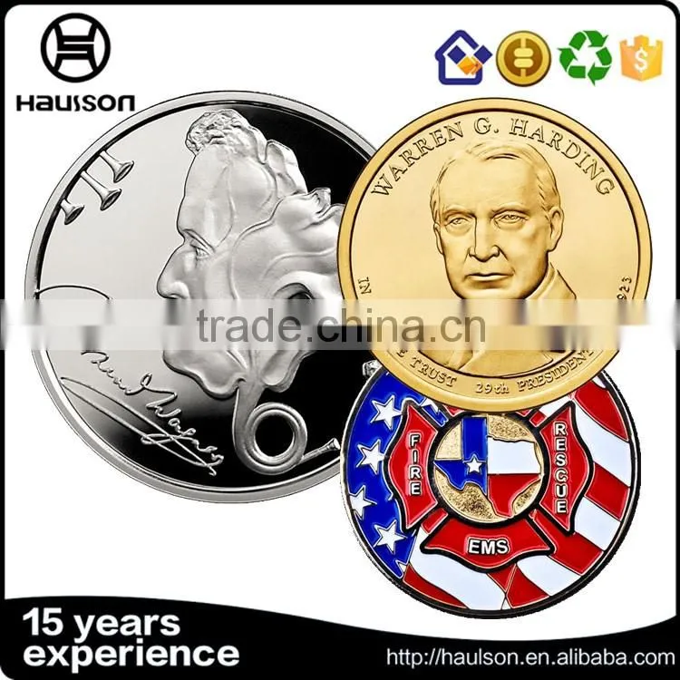 Factory directly sell high quality 2D hydraulic pressure customized brass nickel plating soft enamel cheap souvenir coin