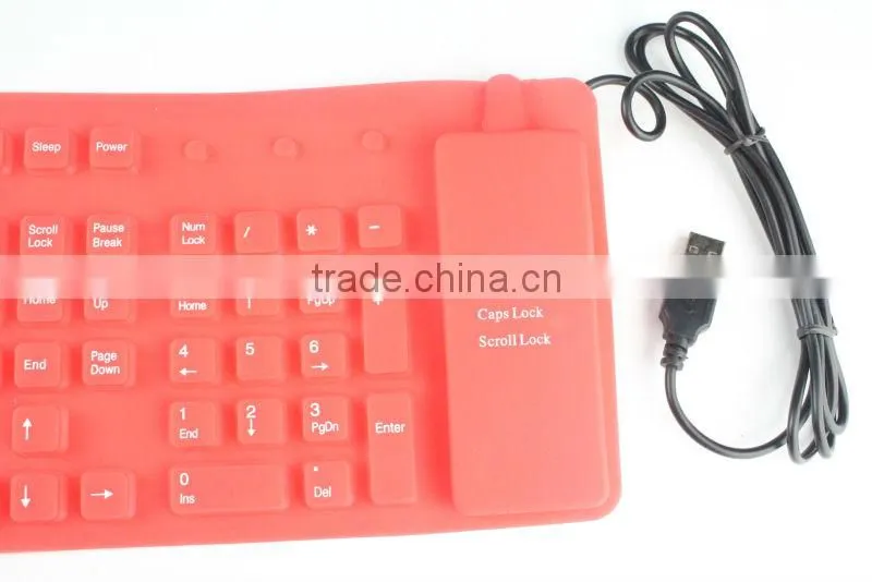 usb roll up silicone foldable flexible keyboard KF-02