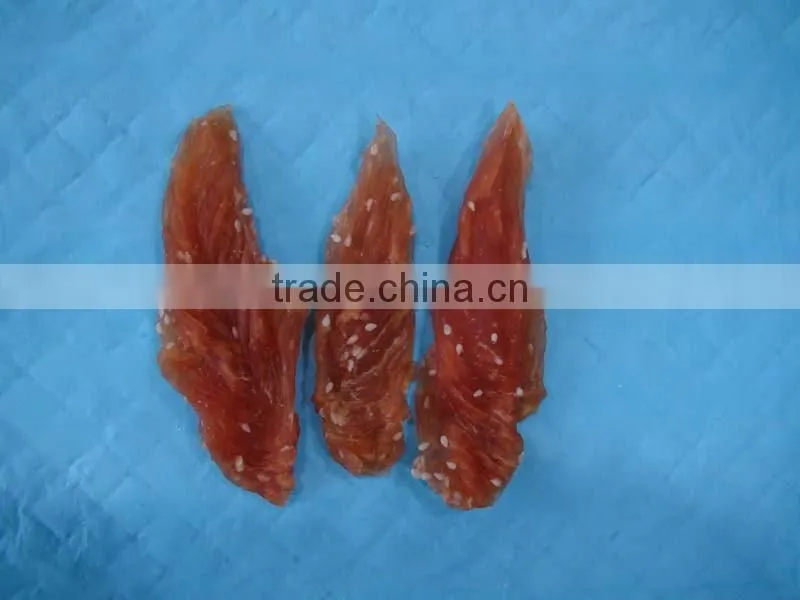 chicken jerky with sesame dog treat food/chicken breast pet snacks