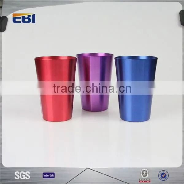 Red chalice aluminum beer pong cup