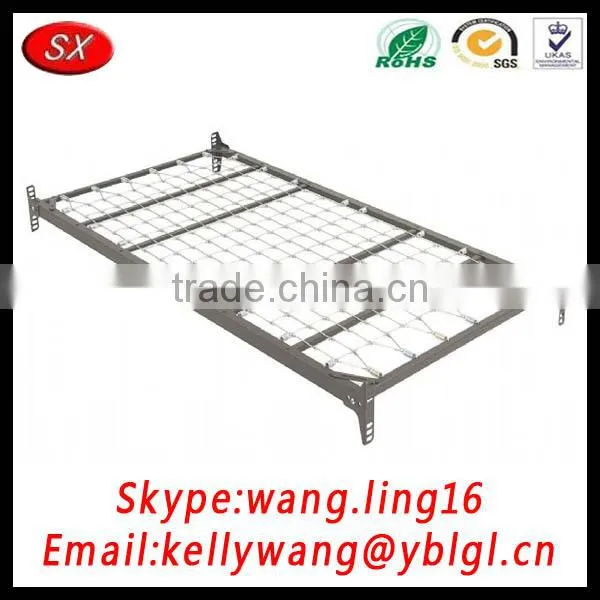 Durable Bed Full Size Steel Foldable Platform Bed Brackts, Powder Coated Black