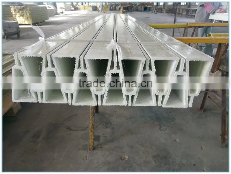 Glass fiber reinforced plastic floor support beams used for animal cages