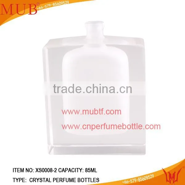 85ml crystal design perfume bottle with squre shaped
