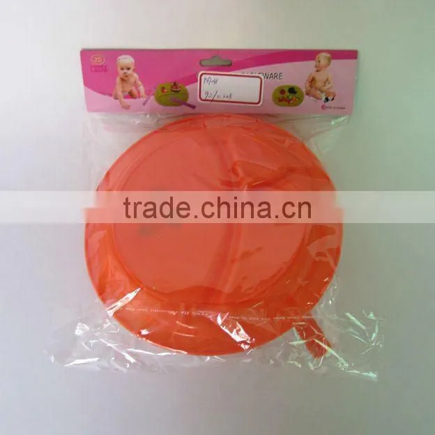 5pcs round plate plastic dinnerware picnic set