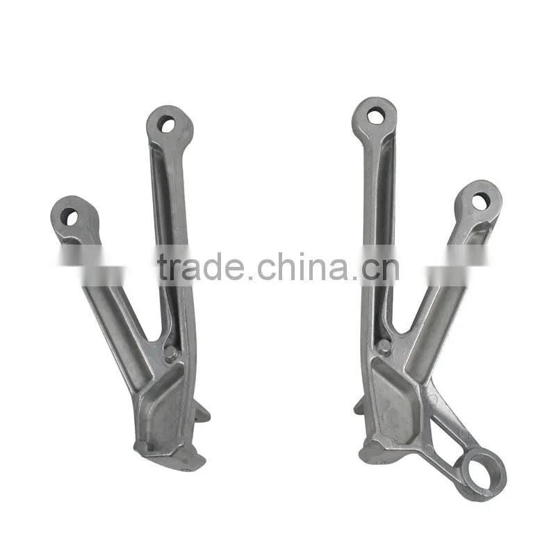 For Kawasaki ZX10R 2004-2005 ZX-10R Silver Rear Foot Pegs Footrest Brackets