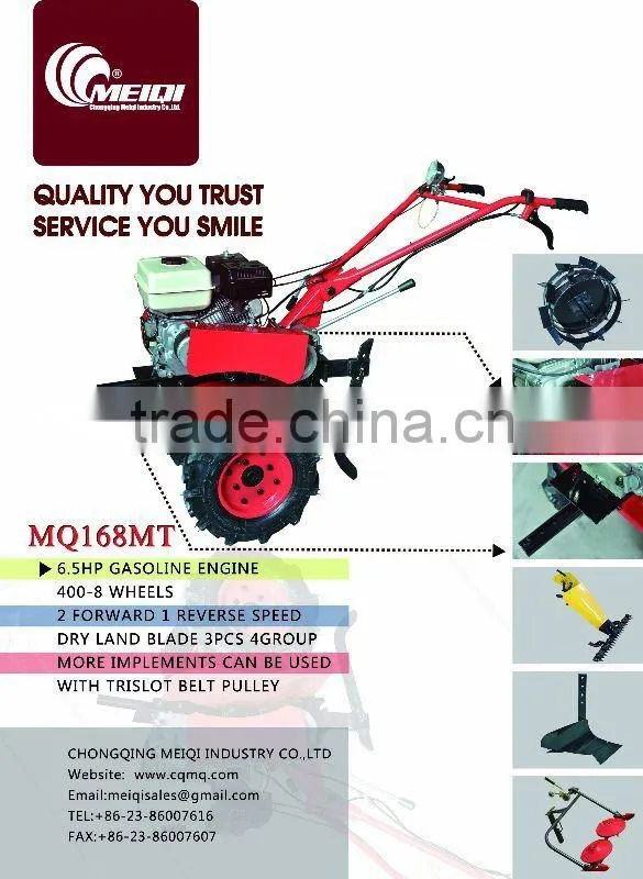 MeiQi 6.5hp 168F gasoline engine tiller petrol tiller atv cultivator