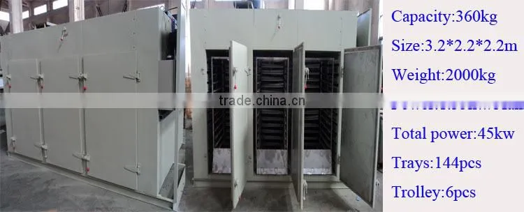 Double doors hot air circulation peanut dryer machine including 48trays