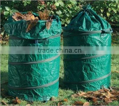 pp/pe pop up garden bag with steel ring