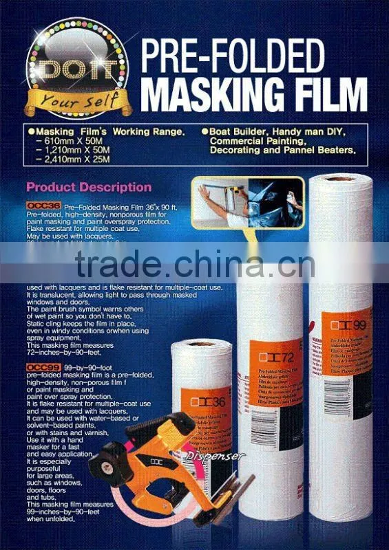 Multi-folded Masking Film for Paniting