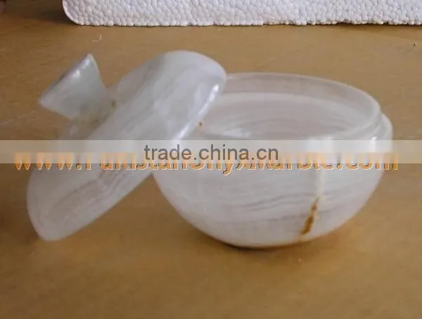 CUSTOM MADE Pakistani Supplier ONYX CANDY JARS POTS HANDICRAFTS