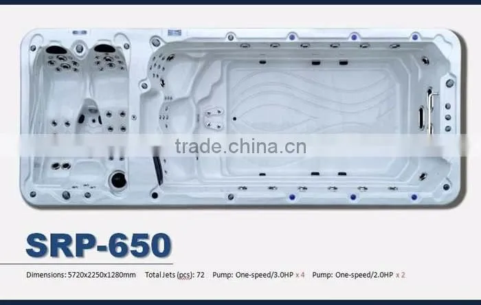 2016 Top quality fiberglass balboa control spa pumps acrylic luxury spa tub outdoor massage swim spa