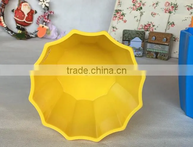 New design colorful plastic decorative plant pots indoor