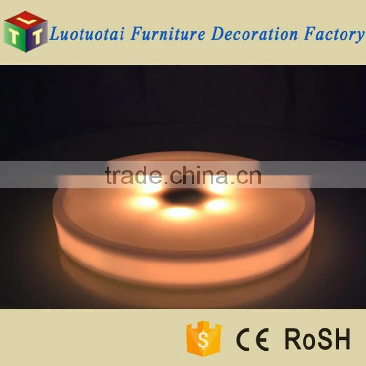 PE material round shape RGBW color LED wine pallet for events/party/wedding