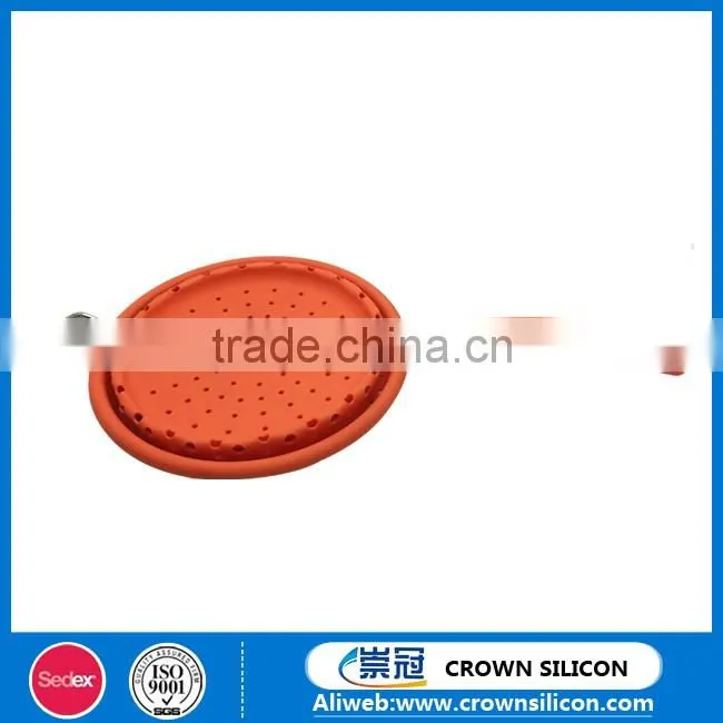 Collapsible Silicone Strainer With Handle, Silicone Food Colander