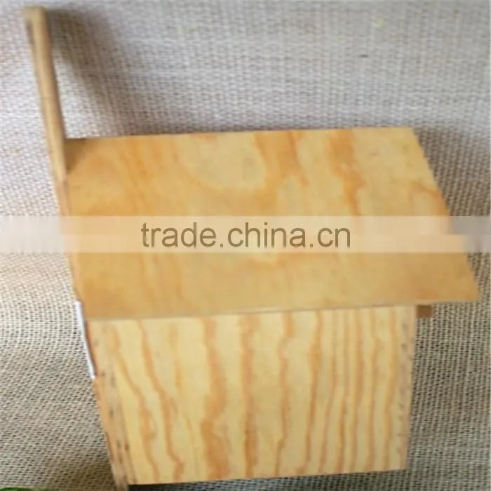 Wood artificial bird nest for round wood window