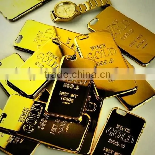 Luxury Electroplating PC Bullion Gold Phone Case For iPhone6