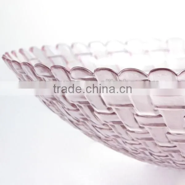 cheap crystal glass beaded woven charger plates